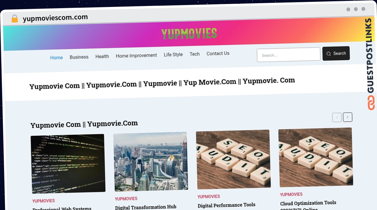Publish Guest Post on yupmoviescom.com