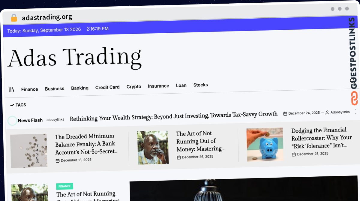 Publish Guest Post on adastrading.org