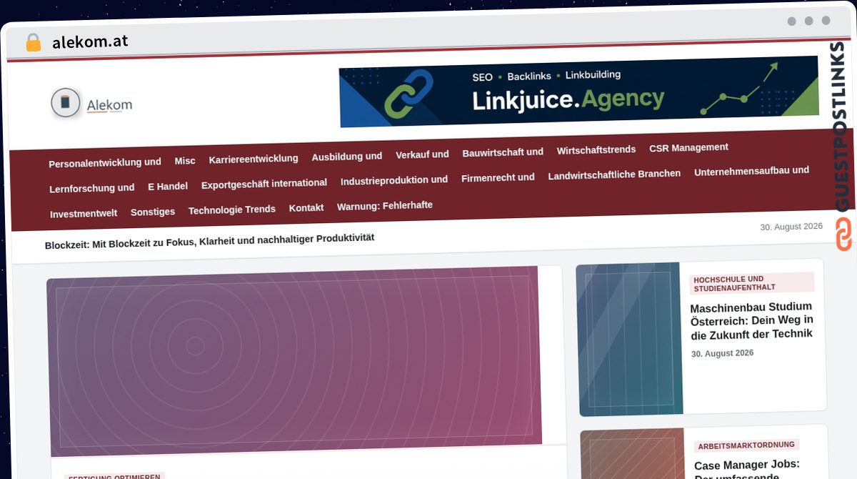 Publish Guest Post on alekom.at