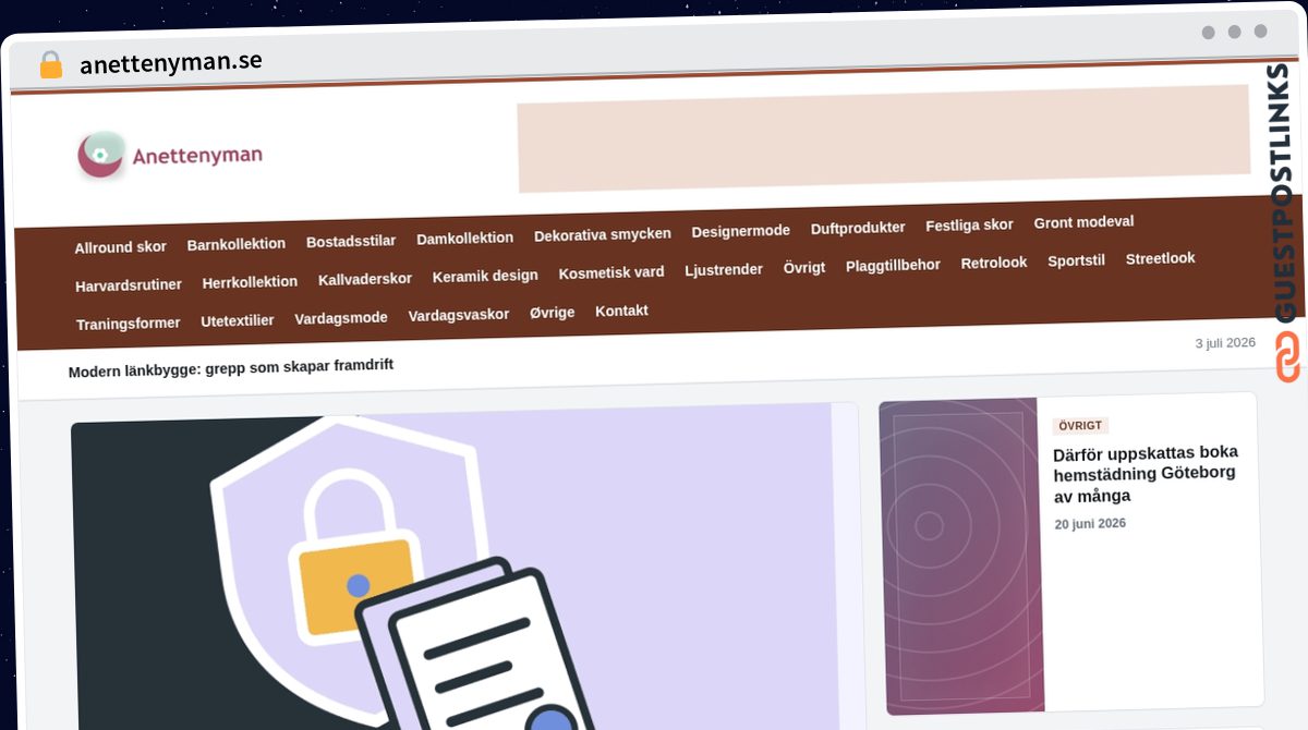 Publish Guest Post on anettenyman.se
