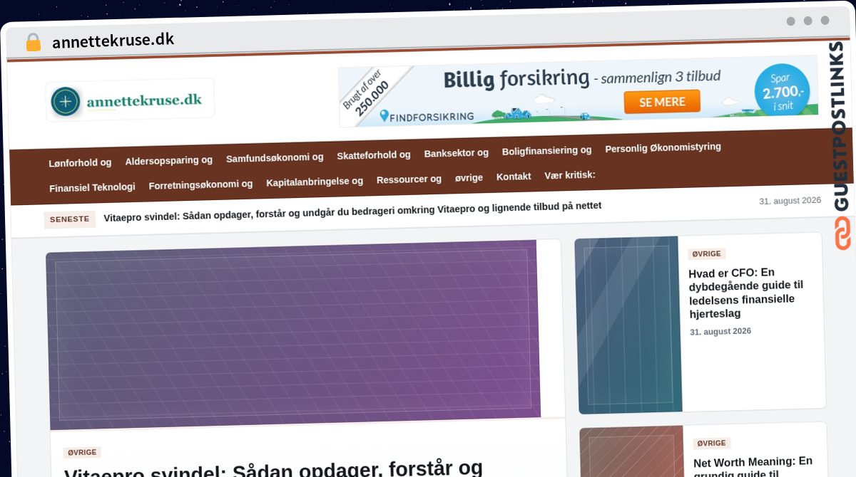 Publish Guest Post on annettekruse.dk