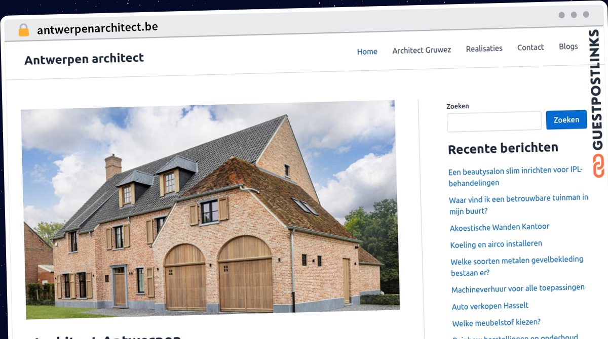 Publish Guest Post on antwerpenarchitect.be