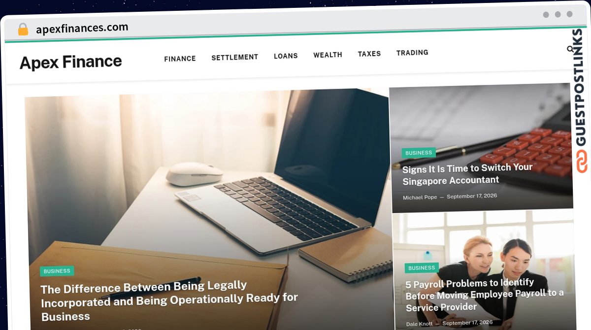 Publish Guest Post on apexfinances.com