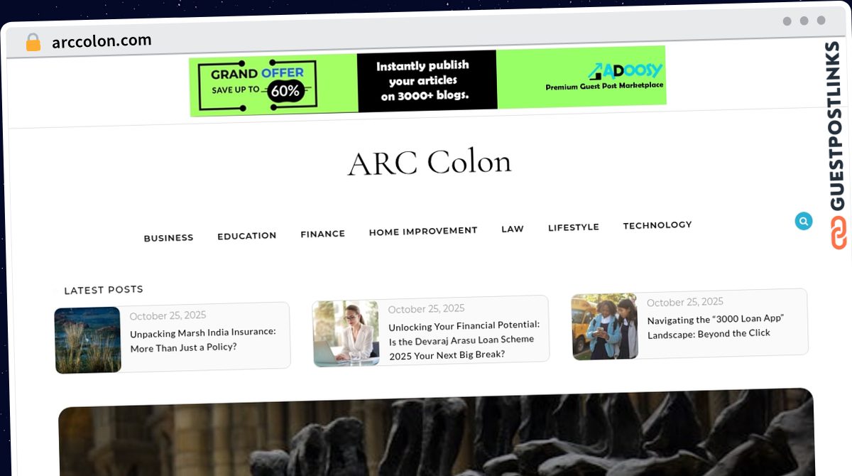 Publish Guest Post on arccolon.com