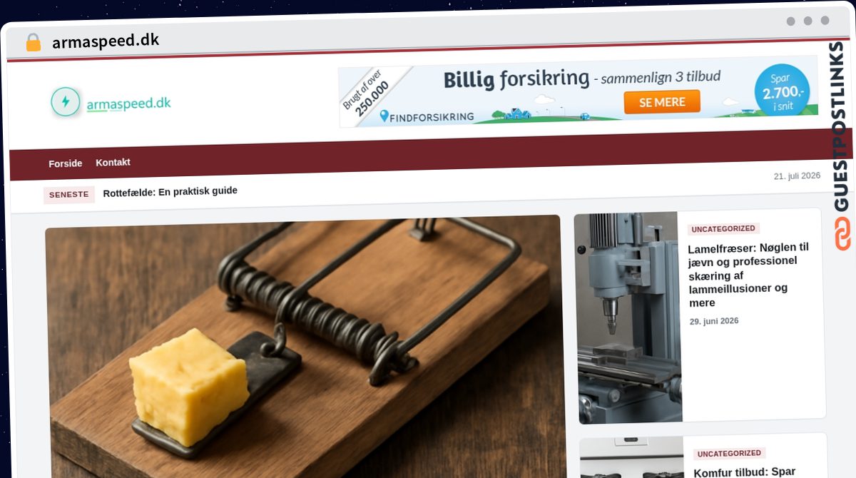 Publish Guest Post on armaspeed.dk