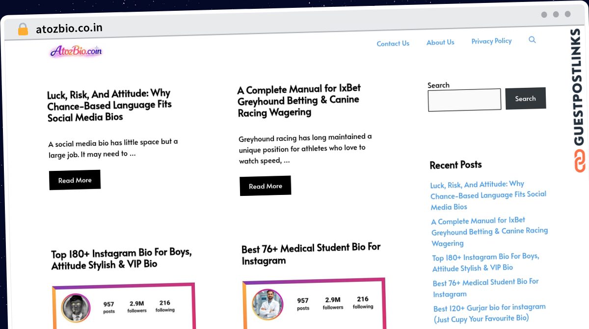 Publish Guest Post on atozbio.co.in