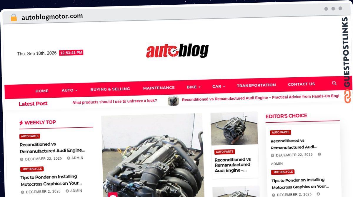 Publish Guest Post on autoblogmotor.com