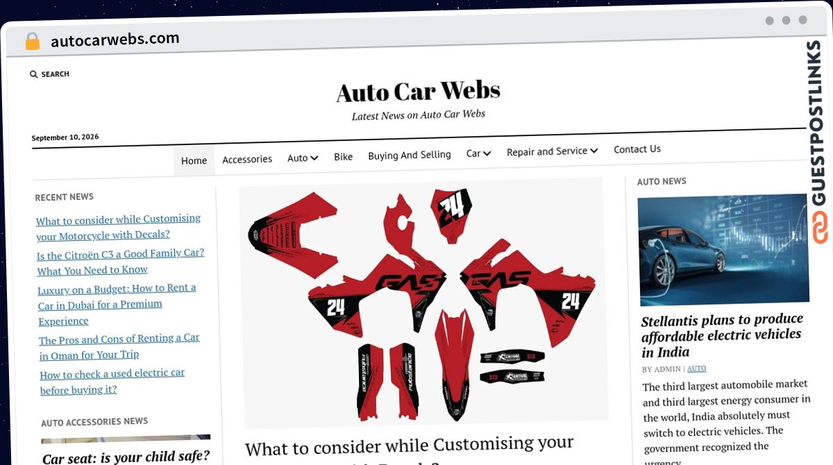 Publish Guest Post on autocarwebs.com