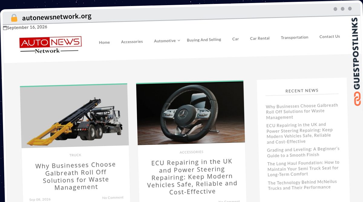 Publish Guest Post on autonewsnetwork.org