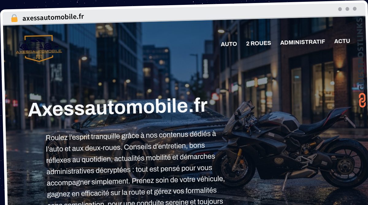 Publish Guest Post on axessautomobile.fr