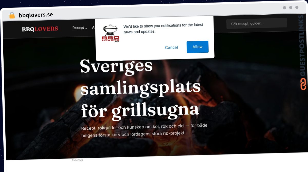 Publish Guest Post on bbqlovers.se