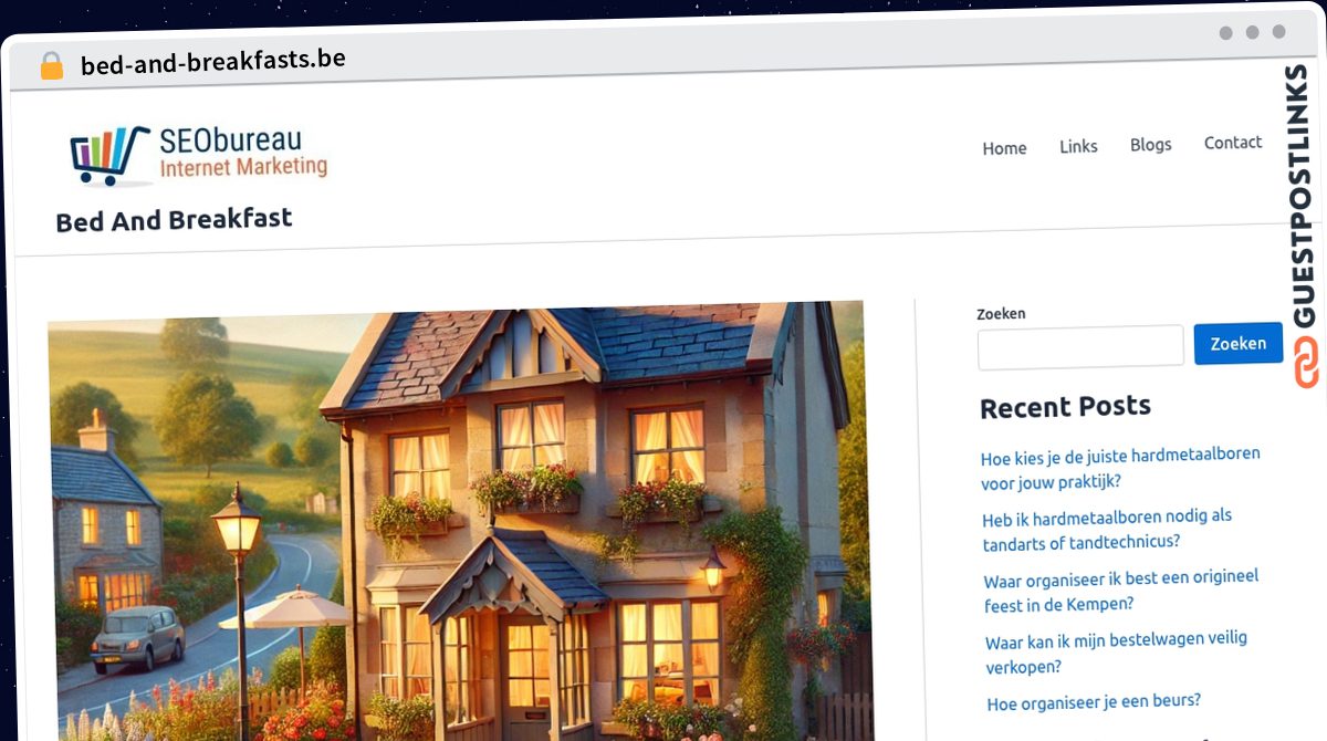 Publish Guest Post on bed-and-breakfasts.be