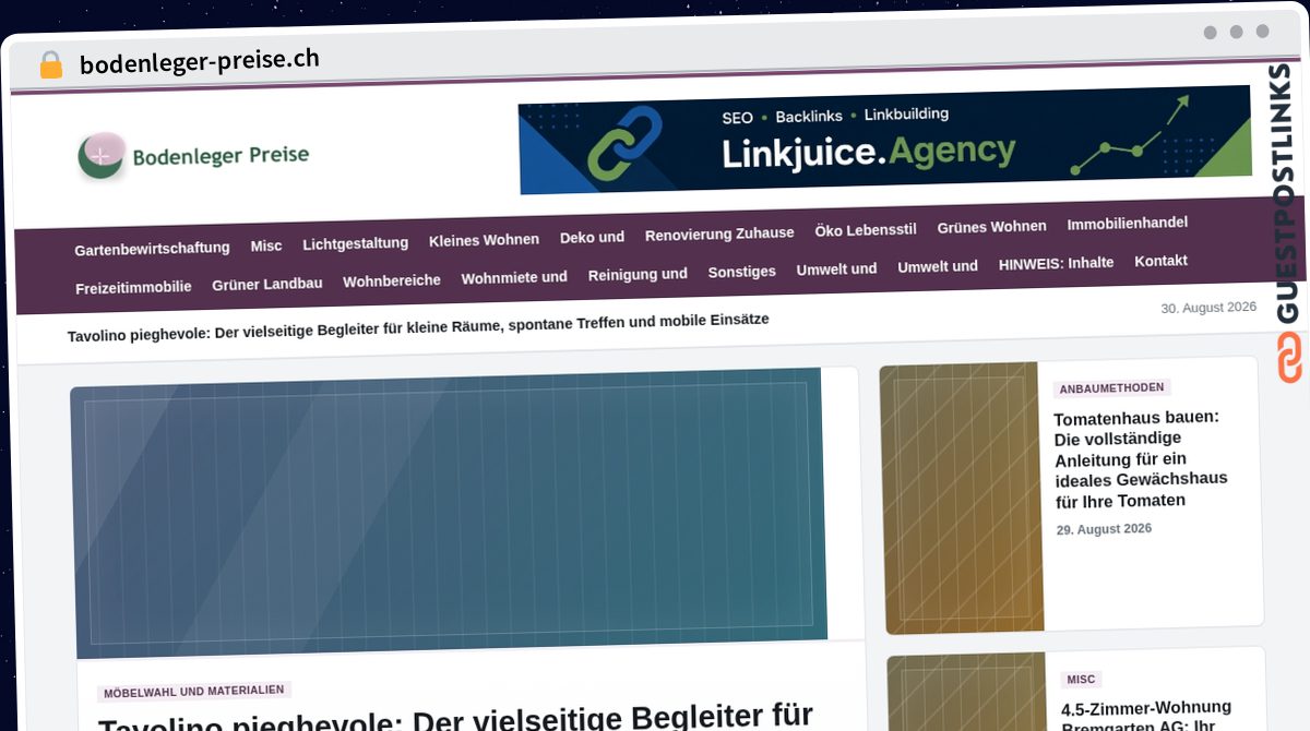 Publish Guest Post on bodenleger-preise.ch