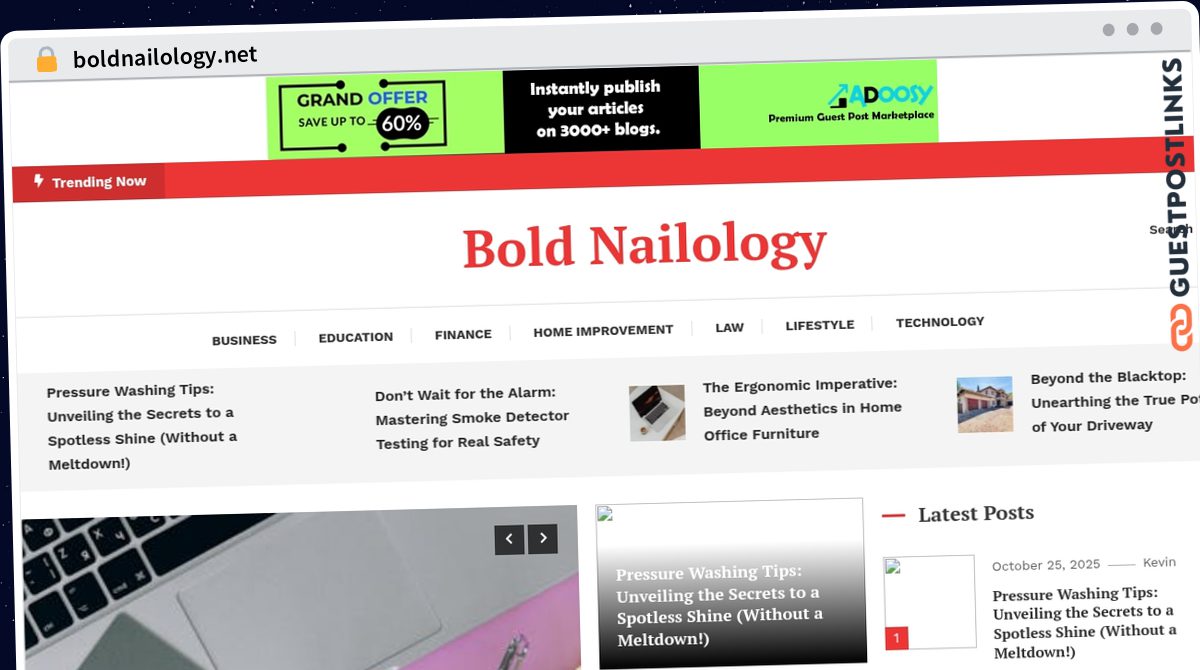 Publish Guest Post on boldnailology.net