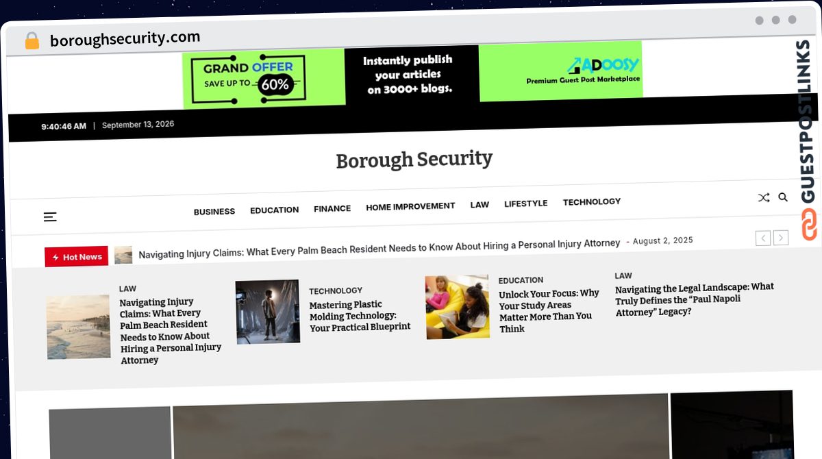 Publish Guest Post on boroughsecurity.com