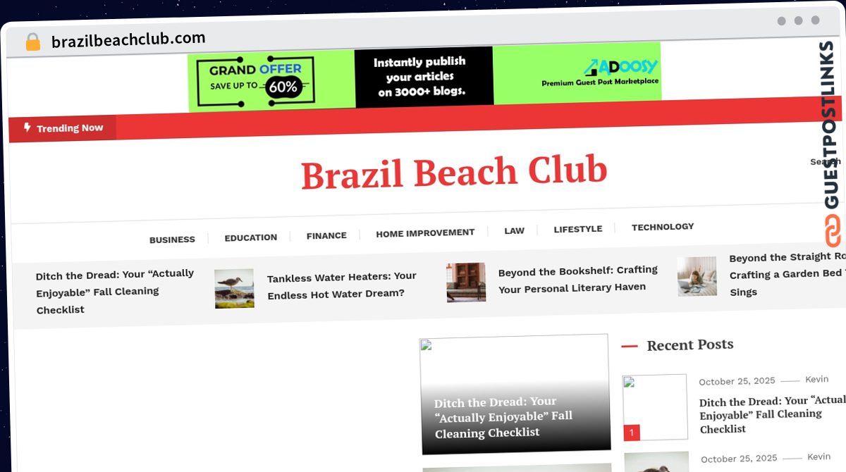 Publish Guest Post on brazilbeachclub.com