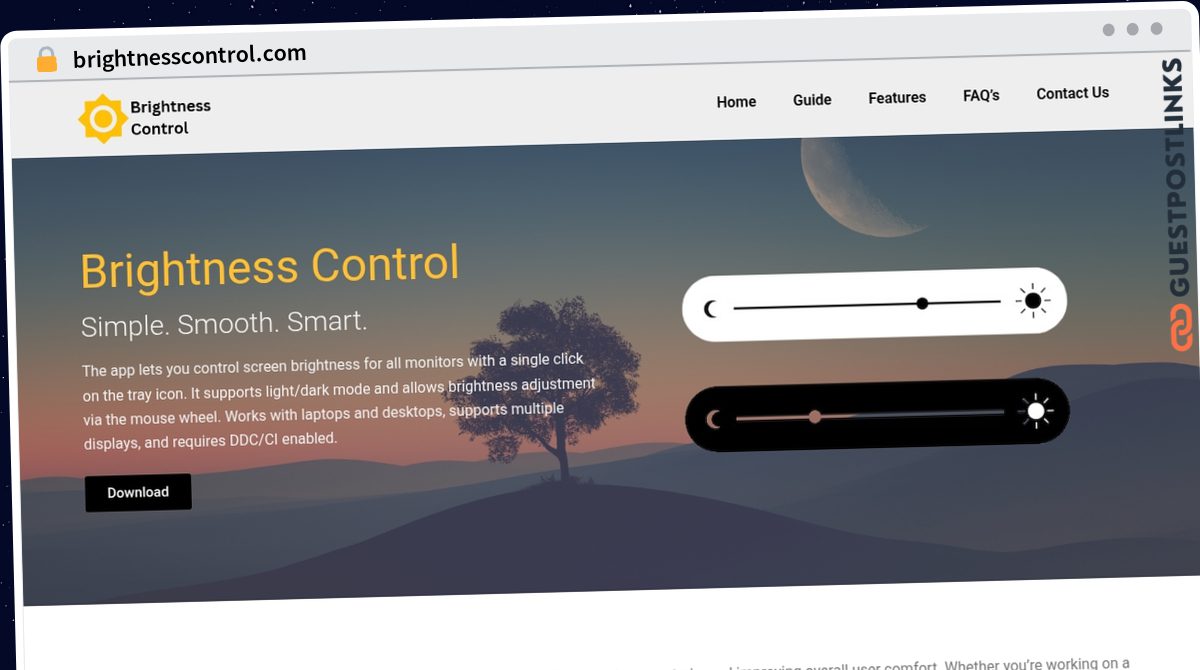 Publish Guest Post on brightnesscontrol.com