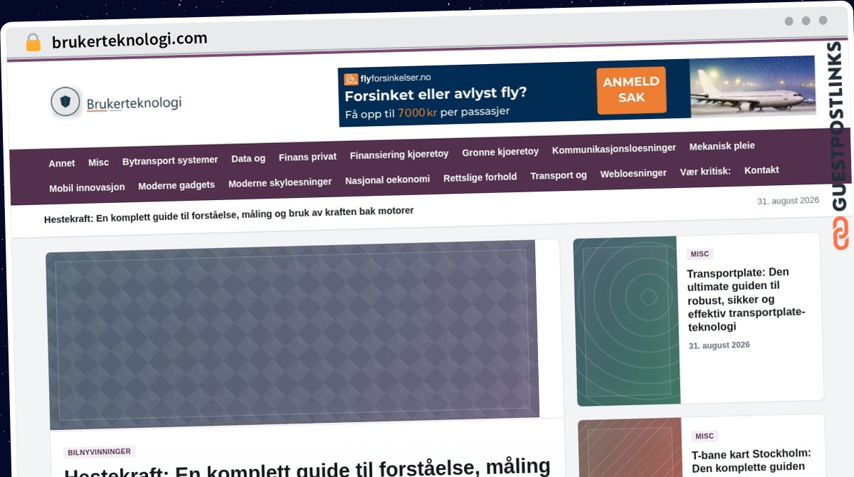 Publish Guest Post on brukerteknologi.com
