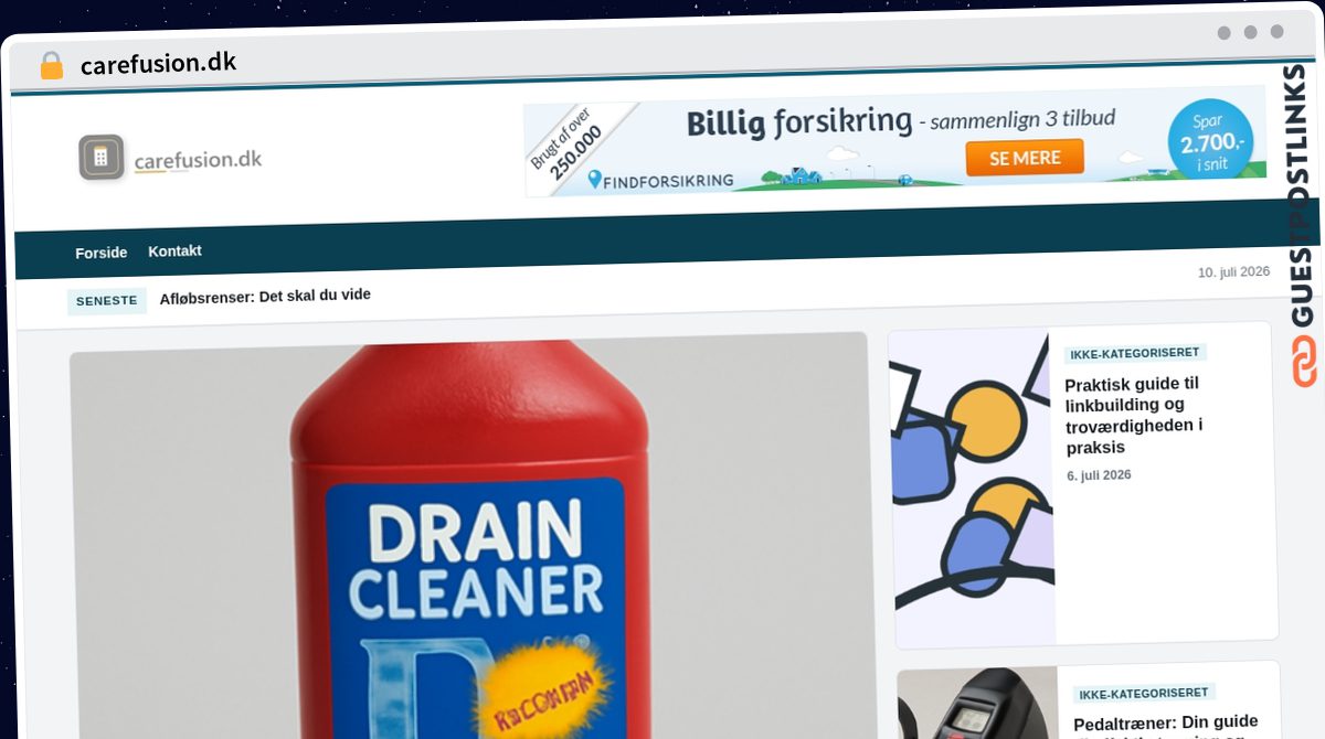 Publish Guest Post on carefusion.dk