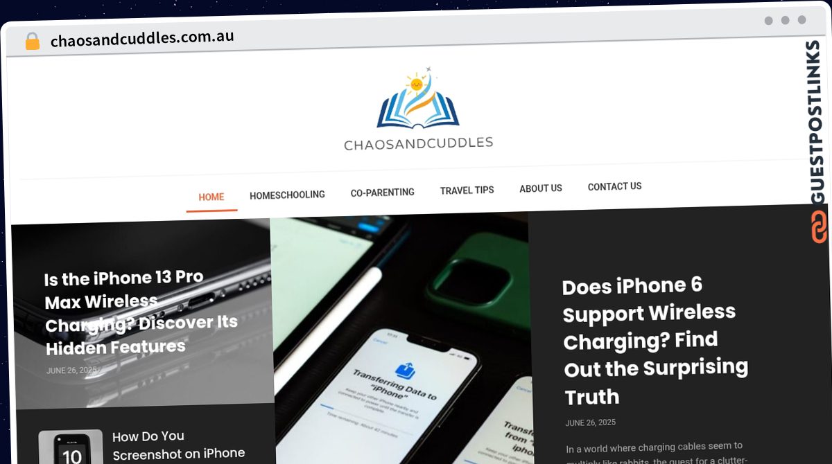 Publish Guest Post on chaosandcuddles.com.au