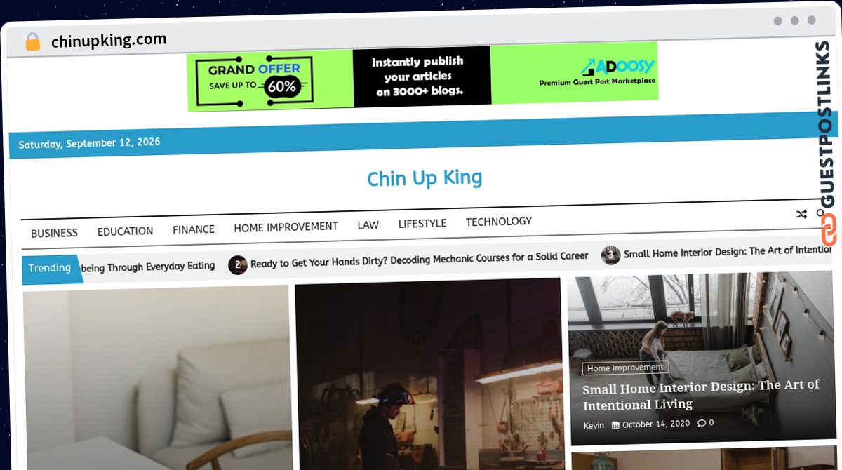 Publish Guest Post on chinupking.com