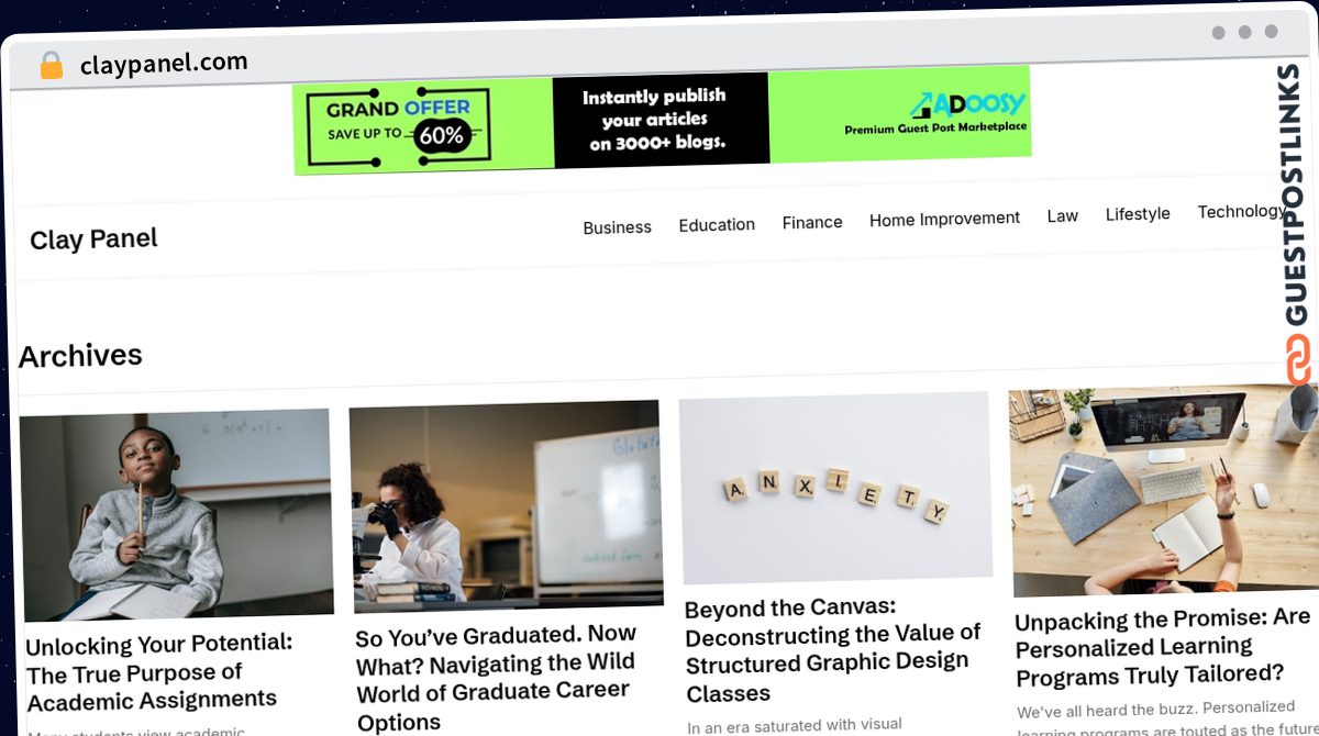 Publish Guest Post on claypanel.com