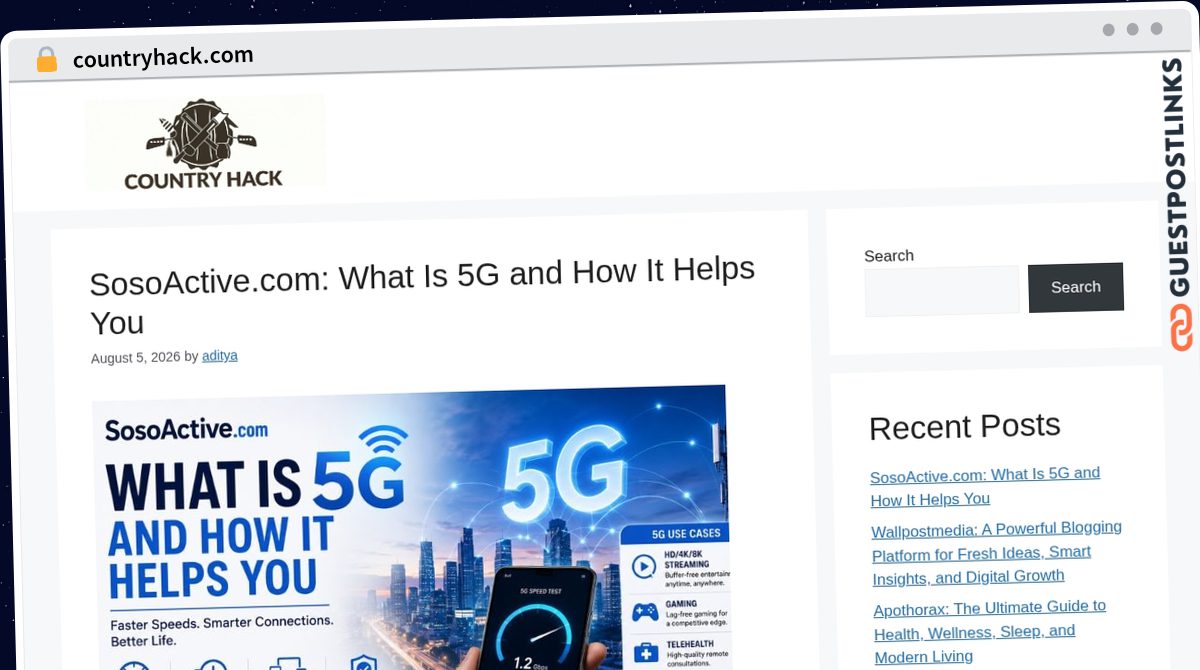 Publish Guest Post on countryhack.com