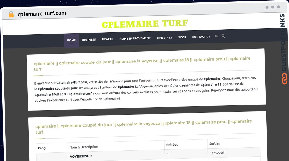Publish Guest Post on cplemaire-turf.com
