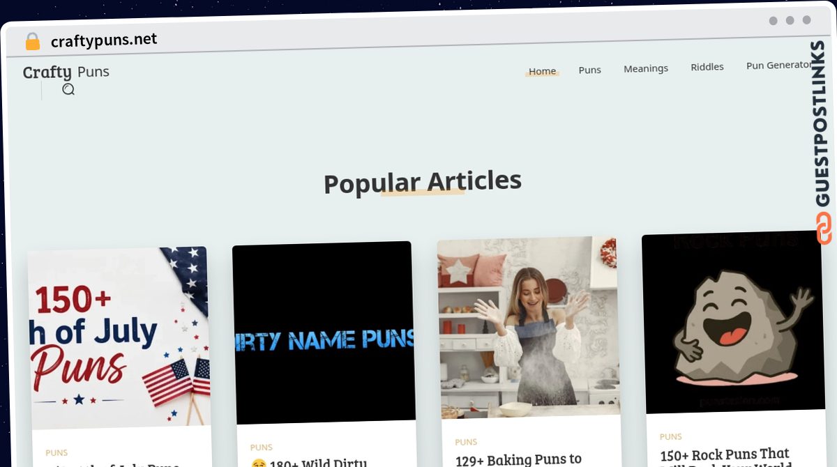 Publish Guest Post on craftypuns.net