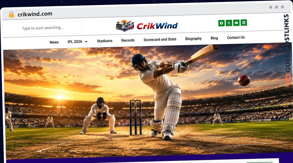 Publish Guest Post on crikwind.com