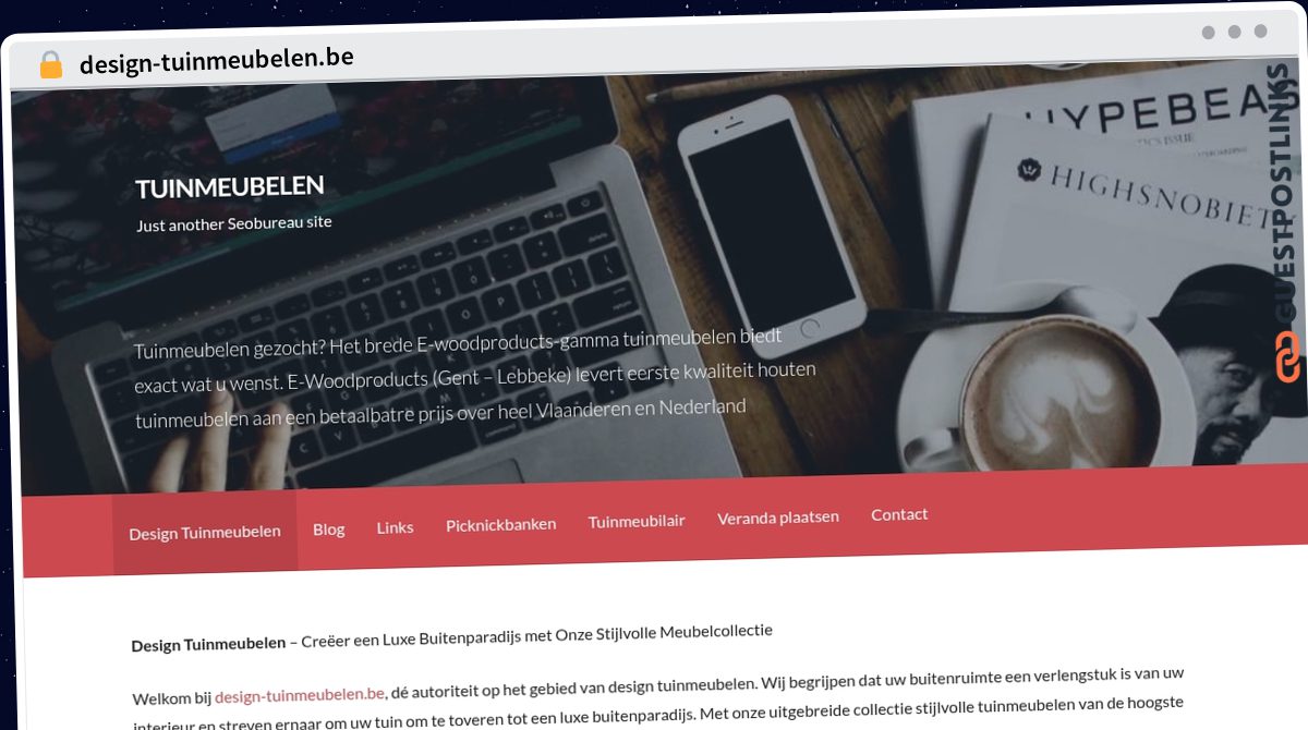 Publish Guest Post on design-tuinmeubelen.be