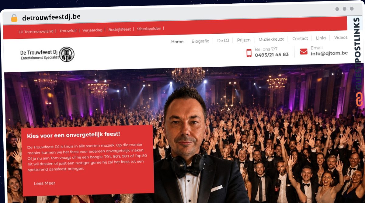Publish Guest Post on detrouwfeestdj.be