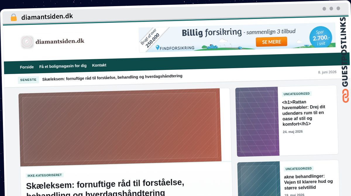 Publish Guest Post on diamantsiden.dk