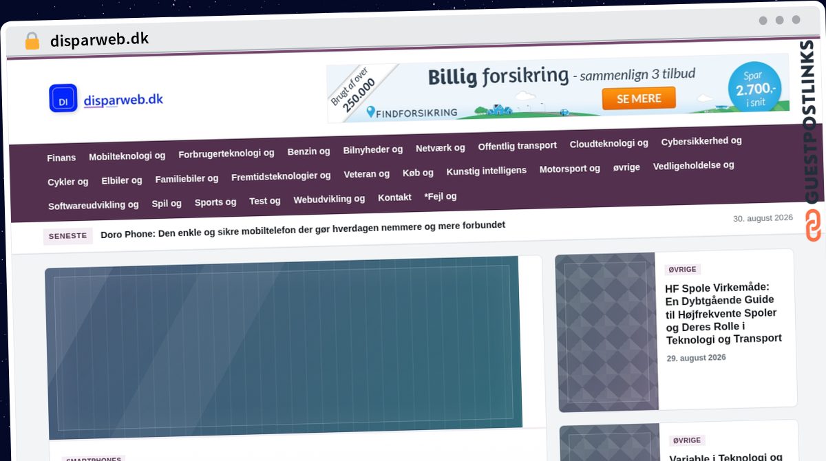 Publish Guest Post on disparweb.dk