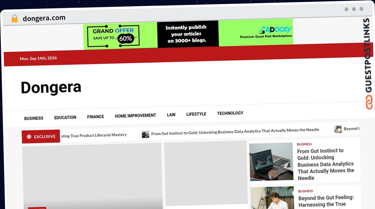 Publish Guest Post on dongera.com