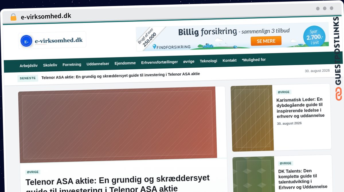 Publish Guest Post on e-virksomhed.dk