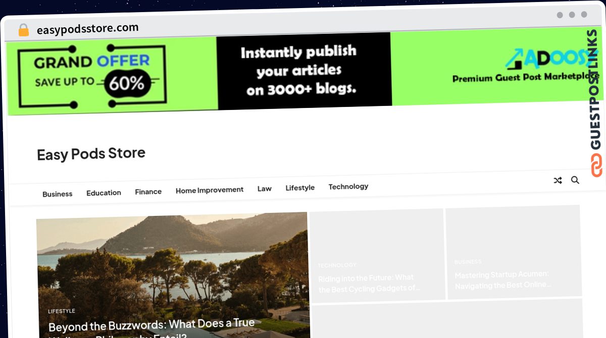 Publish Guest Post on easypodsstore.com