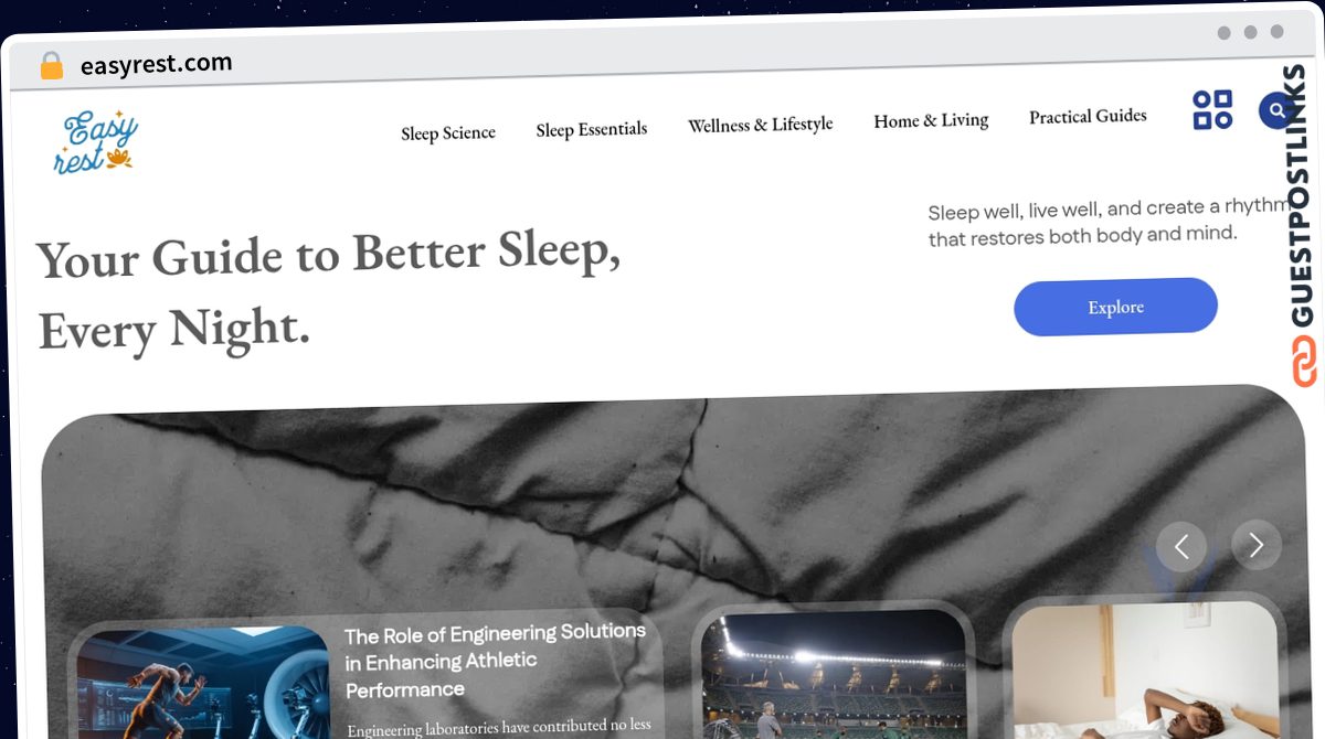 Publish Guest Post on easyrest.com