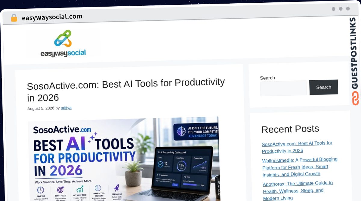 Publish Guest Post on easywaysocial.com