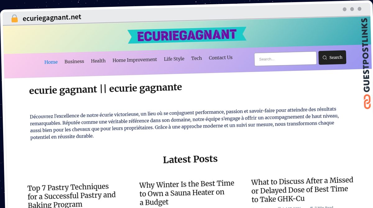 Publish Guest Post on ecuriegagnant.net