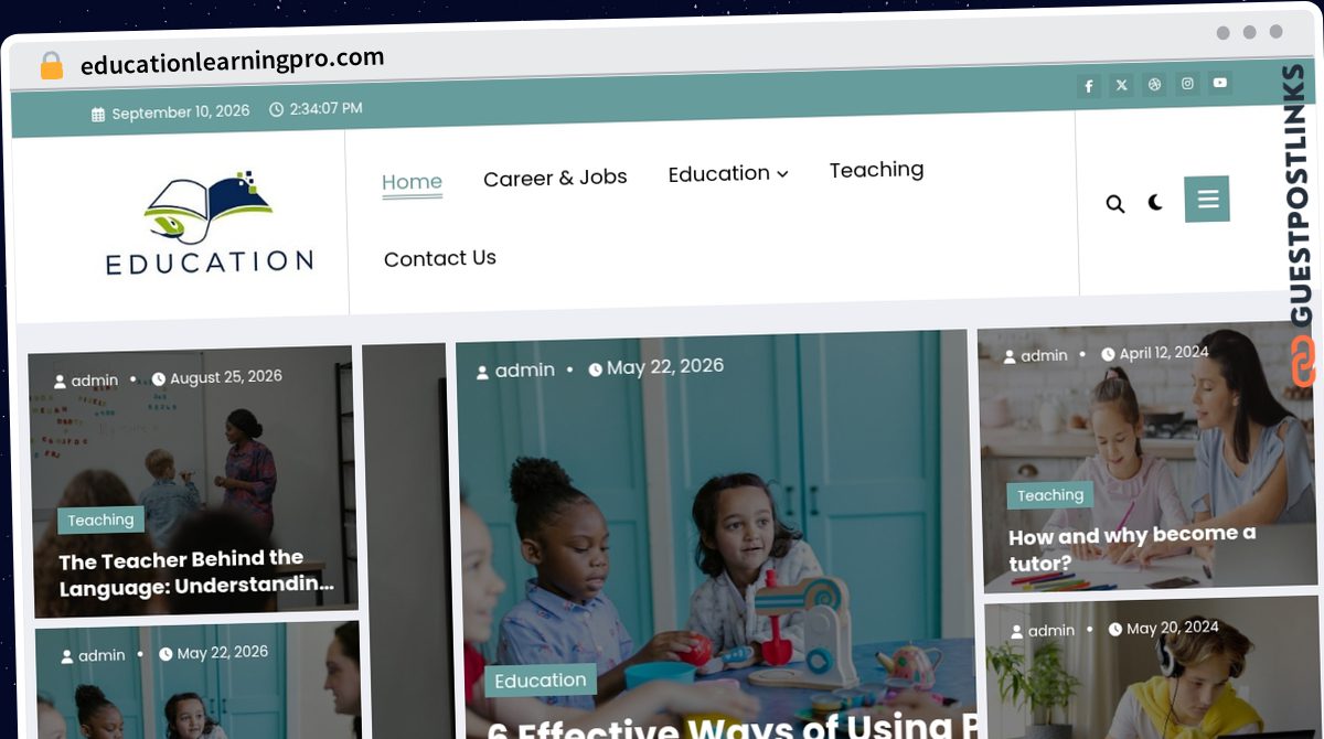 Publish Guest Post on educationlearningpro.com