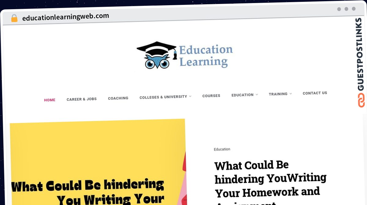 Publish Guest Post on educationlearningweb.com