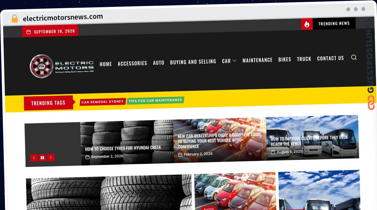 Publish Guest Post on electricmotorsnews.com