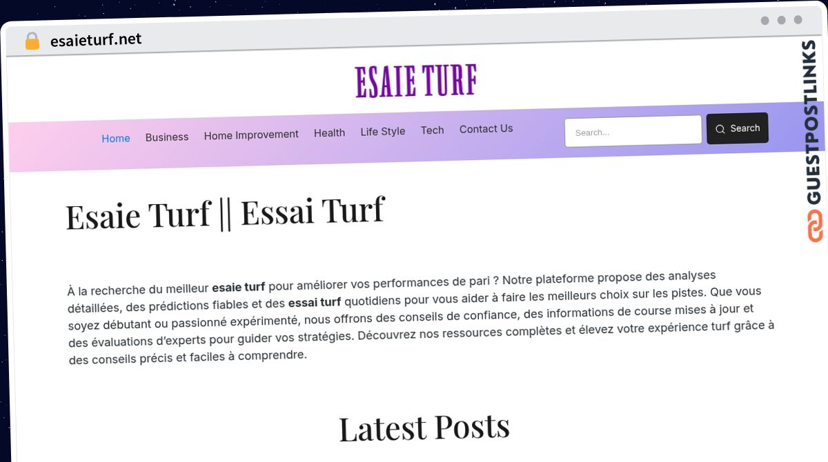 Publish Guest Post on esaieturf.net