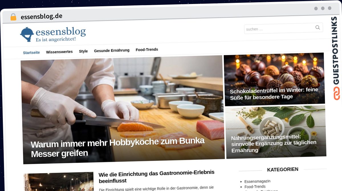 Publish Guest Post on essensblog.de