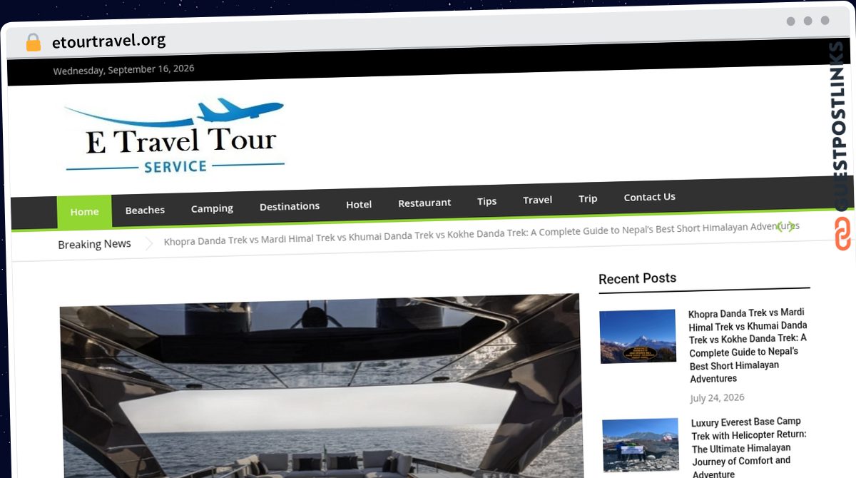 Publish Guest Post on etourtravel.org