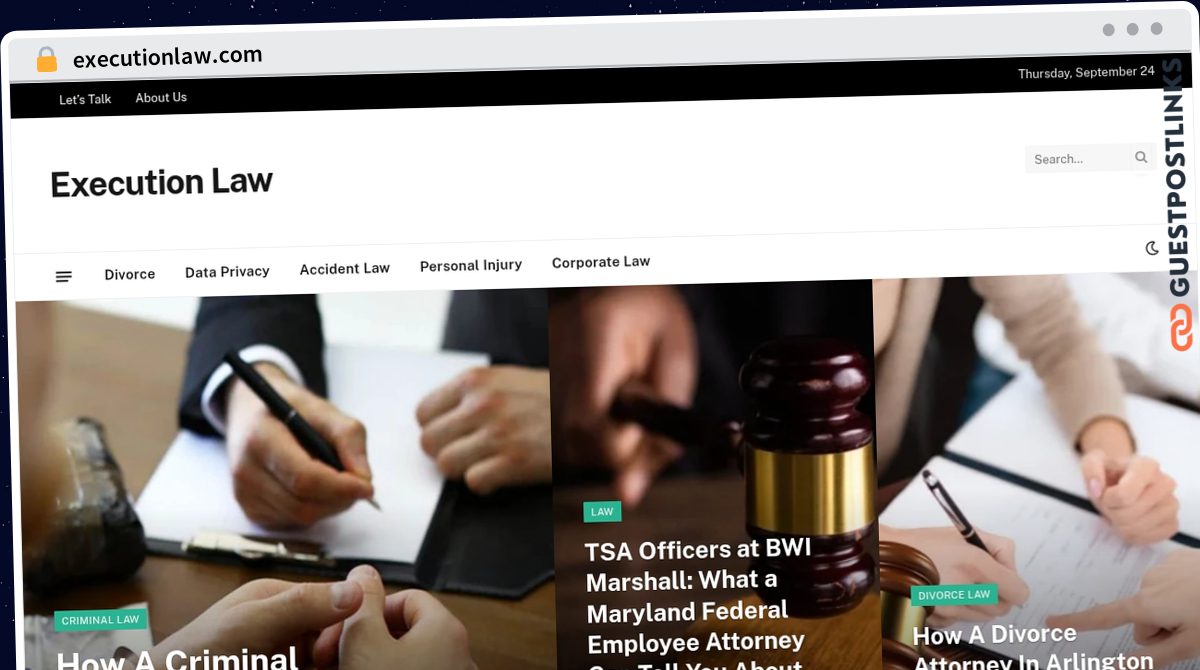 Publish Guest Post on executionlaw.com