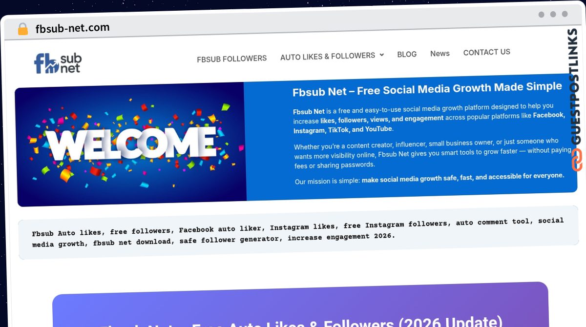 Publish Guest Post on fbsub-net.com