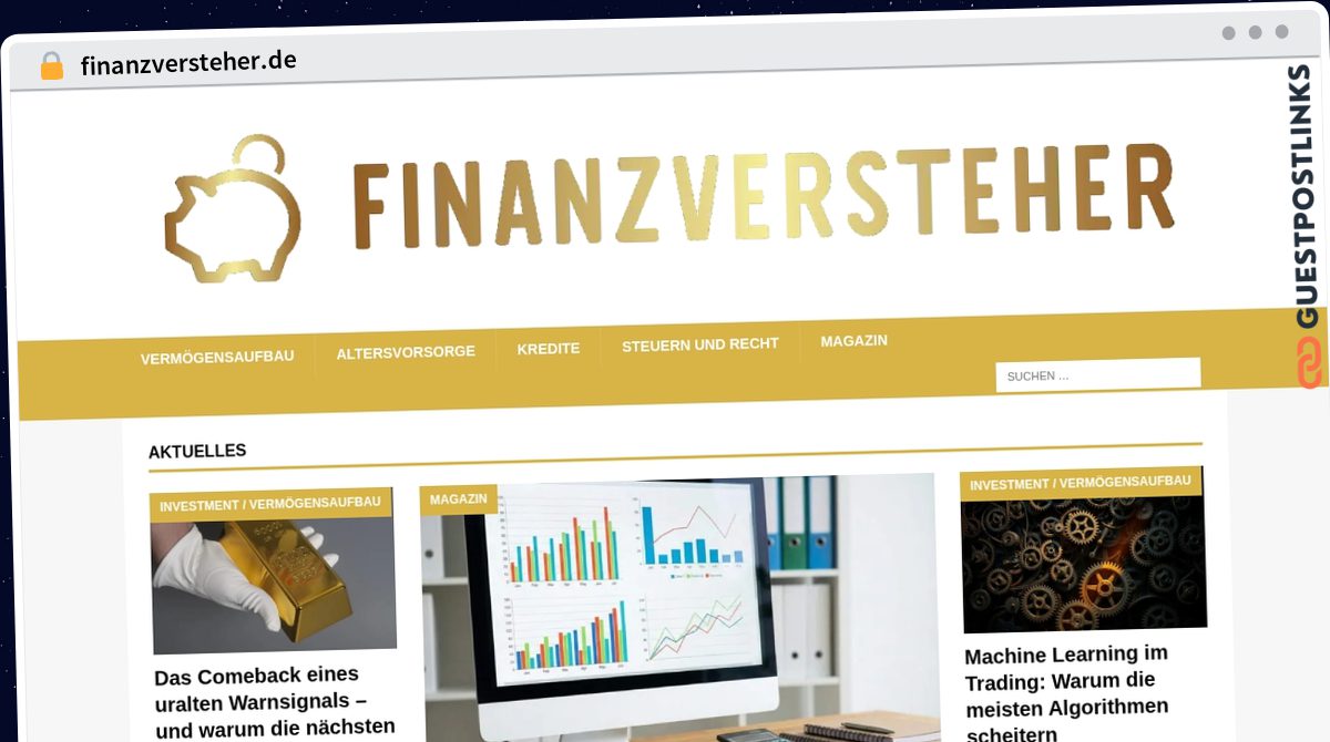 Publish Guest Post on finanzversteher.de