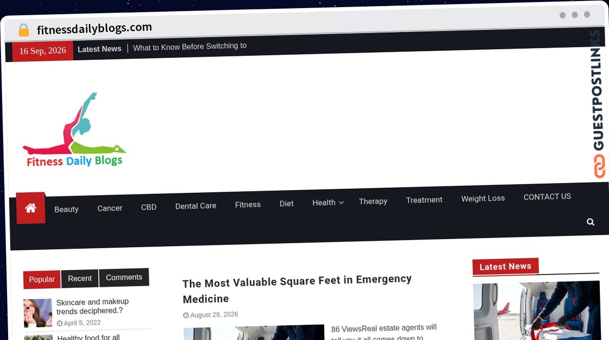Publish Guest Post on fitnessdailyblogs.com
